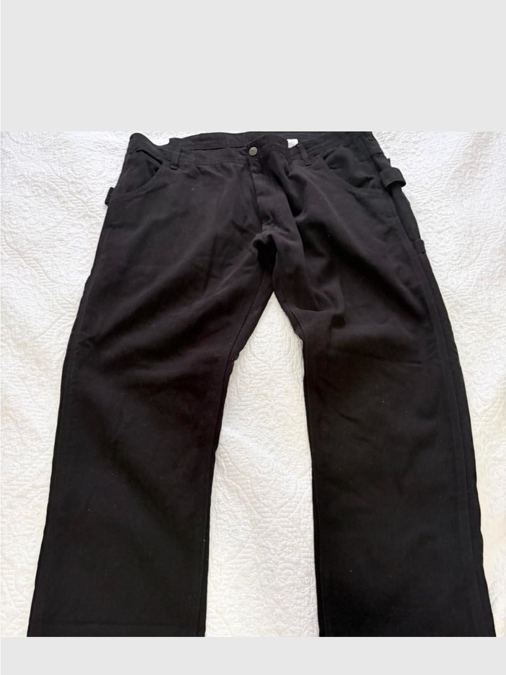 Men's Black Work Pants fleece lined